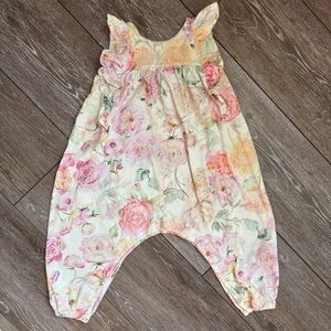 Next Pink and Cream Floral Jumpsuit